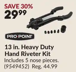 Princess Auto 13 in. Heavy Duty Hand Riveter Kit offer