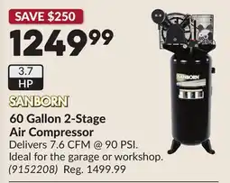 Princess Auto 60 Gallon 2-Stage Air Compressor offer