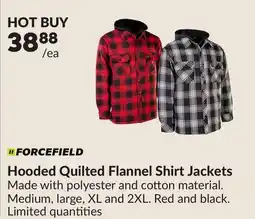 Princess Auto FORCEFIELD Hooded Quilted Flannel Shirt Jackets offer