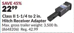 Princess Auto Class II 1-1/4 to 2 in. Hitch Receiver Adapter offer