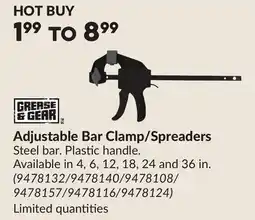 Princess Auto Adjustable Bar Clamp/Spreaders offer