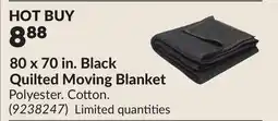 Princess Auto 80 x 70 in. Black Quilted Moving Blanket offer
