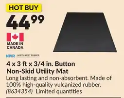 Princess Auto 4 x 3 ft x 3/4 in. Button Non-Skid Utility Mat offer