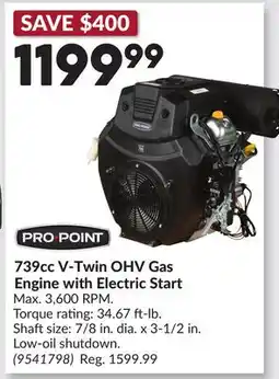 Princess Auto 739cc V-Twin OHV Gas Engine with Electric Start offer