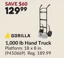 Princess Auto 1,000 lb Hand Truck offer