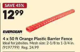 Princess Auto 4 x 50 ft Orange Plastic Barrier Fence offer