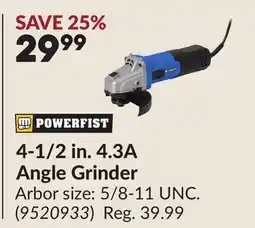 Princess Auto 4-1/2 in. 4.3A Angle Grinder offer