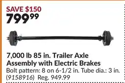 Princess Auto 7,000 lb 85 in. Trailer Axle Assembly with Electric Brakes offer