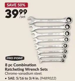 Princess Auto 8 pc Combination Ratcheting Wrench Sets SAE: 5/16 to 3/4 in offer