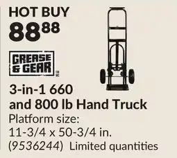 Princess Auto 3-in-1 660 and 800 lb Hand Truck offer
