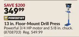 Princess Auto 13 in. Floor-Mount Drill Press offer