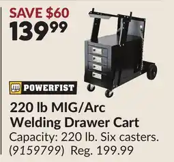 Princess Auto 220 lb MIG/Arc Welding Drawer Cart offer