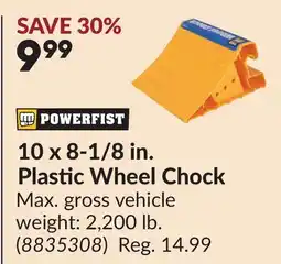 Princess Auto 10 x 8-1/8 in. Plastic Wheel Chock offer