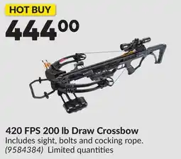 Princess Auto 420 FPS 200 lb Draw Crossbow offer