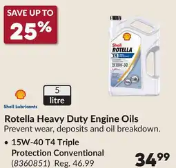 Princess Auto Rotella Heavy Duty Engine Oils offer