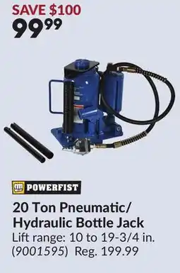 Princess Auto 20 Ton Pneumatic/Hydraulic Bottle Jack offer