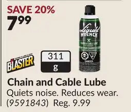 Princess Auto Chain and Cable Lube offer