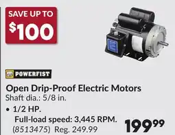 Princess Auto Open Drip-Proof Electric Motors offer