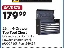 Princess Auto 26 in. 4-Drawer Top Tool Chest offer