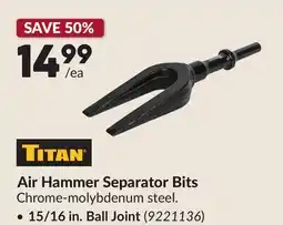 Princess Auto Air Hammer Separator Bits 15/16 in. Ball Joint offer