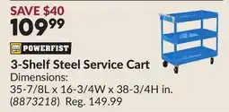 Princess Auto 3-Shelf Steel Service Cart offer