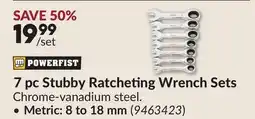 Princess Auto 7 pc Stubby Ratcheting Wrench Sets offer
