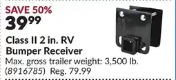 Princess Auto Class II 2 in. RV Bumper Receiver offer