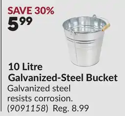 Princess Auto 10 Litre Galvanized-Steel Bucket offer
