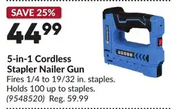 Princess Auto 5-in-1 Cordless Stapler Nailer Gun offer