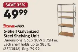 Princess Auto 5-Shelf Galvanized Steel Shelving Unit offer