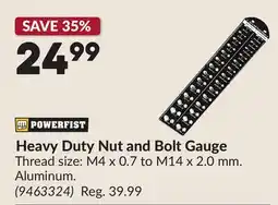 Princess Auto Heavy Duty Nut and Bolt Gauge offer