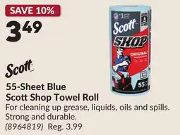 Princess Auto 55-Sheet Blue Scott Shop Towel Roll offer