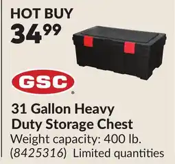 Princess Auto 31 Gallon Heavy Duty Storage Chest offer