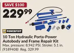 Princess Auto 10 Ton Hydraulic Porta-Power Autobody and Frame Repair Kit offer