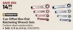 Princess Auto 4 pc Offset Box-End Ratcheting Wrench Sets offer