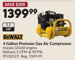 Princess Auto 4 Gallon Pontoon Gas Air Compressor offer