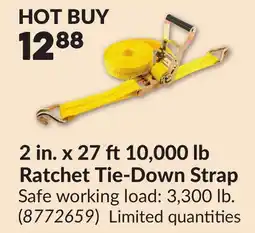 Princess Auto 2 in. x 27 ft 10,000 lb Ratchet Tie-Down Strap offer
