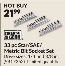 Princess Auto 33 pc Star/SAE/Metric Bit Socket Set offer