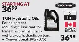 Princess Auto TGH Hydraulic Oils offer