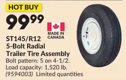 Princess Auto ST145/R12 5-Bolt Radial Trailer Tire Assembly offer