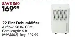 Princess Auto 22 Pint Dehumidifier offer