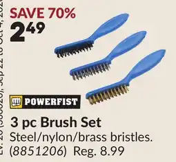 Princess Auto POWERFIST 3 pc Brush Set offer