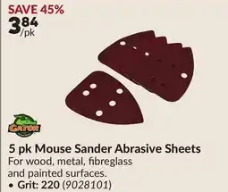 Princess Auto 5 pk Mouse Sander Abrasive Sheets offer