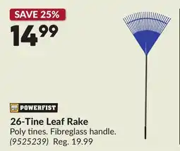 Princess Auto 26-Tine Leaf Rake offer