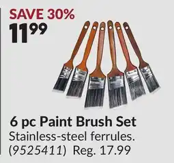Princess Auto 6 pc Paint Brush Set offer