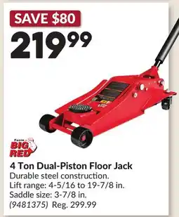 Princess Auto 4 Ton Dual-Piston Floor Jack offer