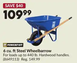 Princess Auto 6 cu. ft Steel Wheelbarrow offer