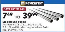 Princess Auto Steel Round Tubing offer
