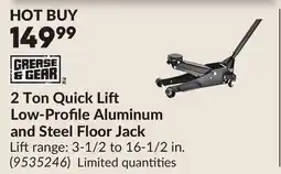 Princess Auto 2 Ton Quick Lift Low-Profile Aluminum and Steel Floor Jack offer