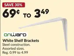 Princess Auto White Shelf Brackets offer